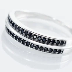 Bague Argent Blanc Agapios Oxydes De Zirconium