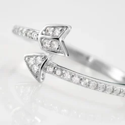 Bague Argent Blanc Caolan Oxydes De Zirconium