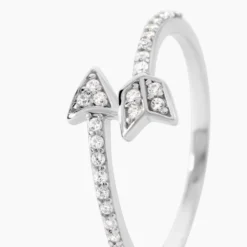 Bague Argent Blanc Caolan Oxydes De Zirconium