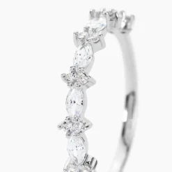 Bague Argent Blanc Eclat D'Aurore Oxydes De Zirconium