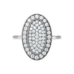 Bague Argent Blanc Eligia Oxydes De Zirconium