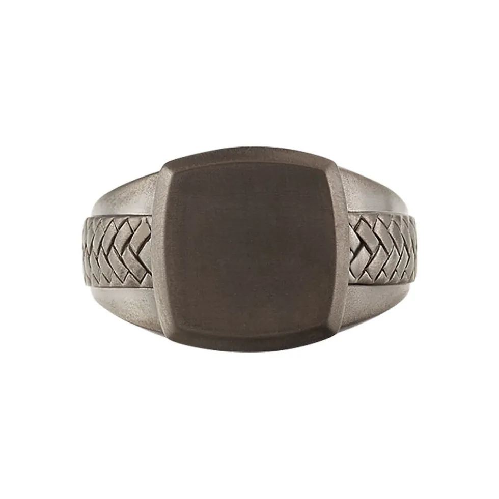 Bague Argent Noir