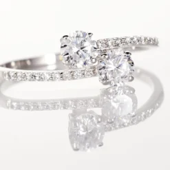 Bague Arista Or Blanc Oxyde De Zirconium
