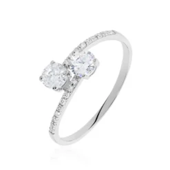 Bague Arista Or Blanc Oxyde De Zirconium
