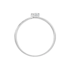Bague Armelle Or Blanc Oxyde De Zirconium