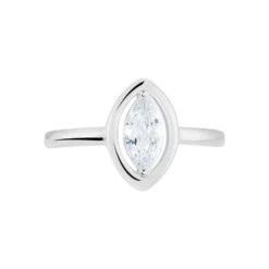 Bague Aron Argent Blanc Oxyde De Zirconium