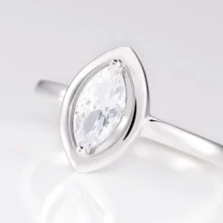 Bague Aron Argent Blanc Oxyde De Zirconium