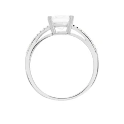 Bague Beline Or Blanc Oxyde De Zirconium