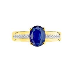 Bague Billel Or Jaune Saphir Diamant