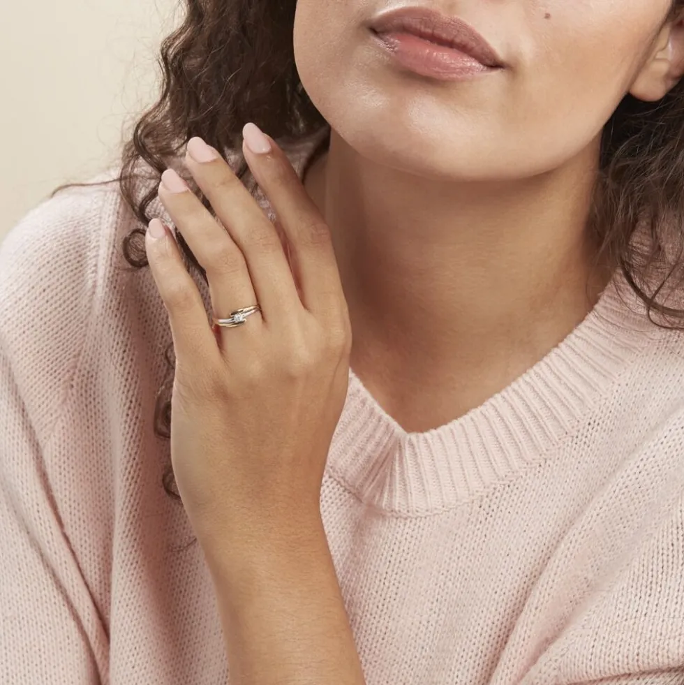 Bague Blandine Or Bicolore Diamant