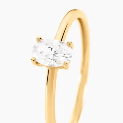 Bague Borje Or Jaune Oxyde De Zirconium
