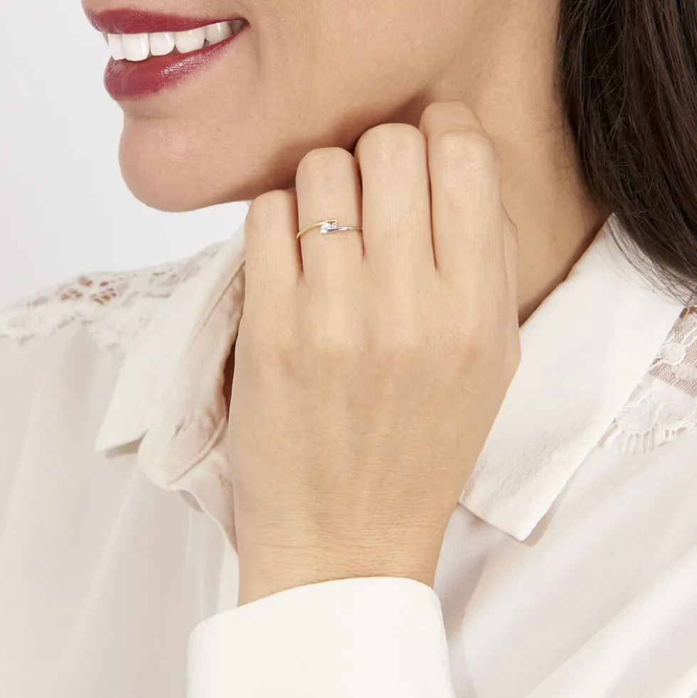 Bague Brooke Or Bicolore Diamant