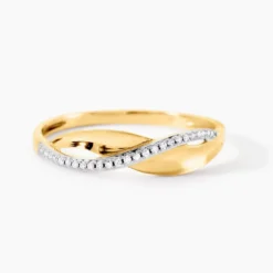 Bague Camelia Or Jaune Diamant