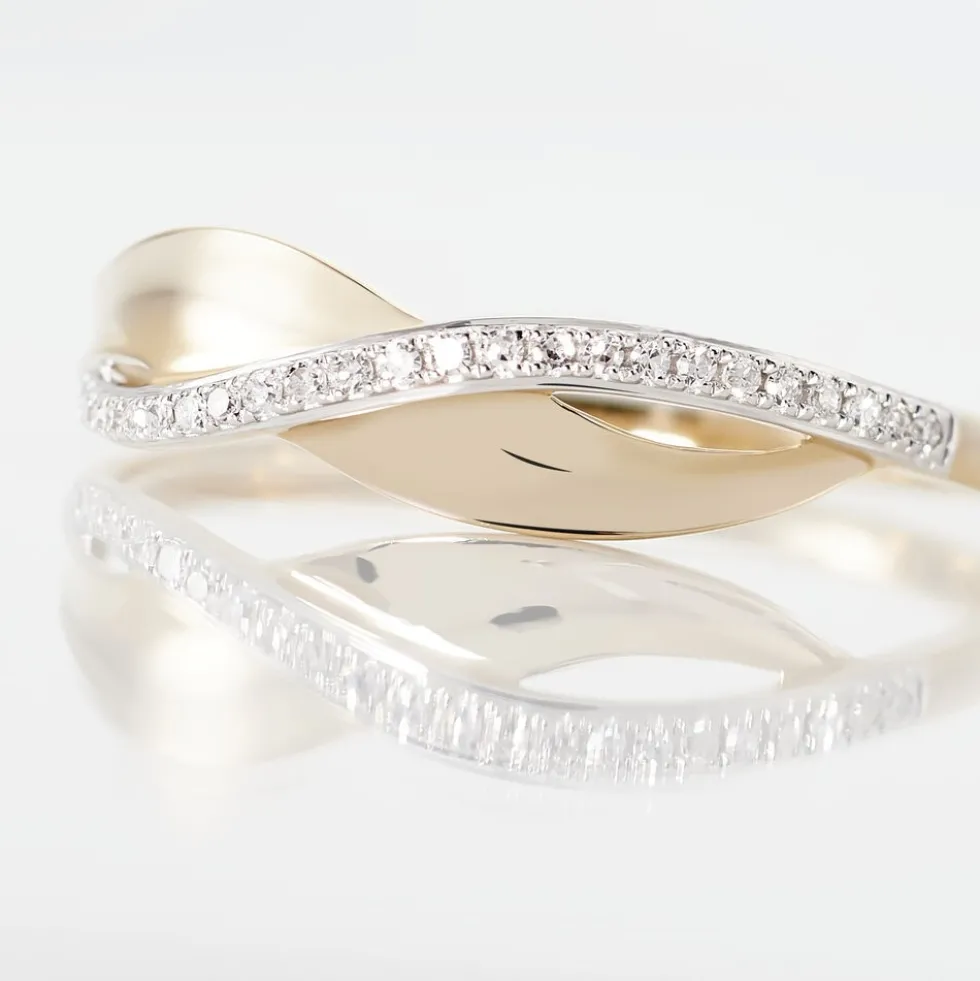 Bague Camelia Or Jaune Diamant