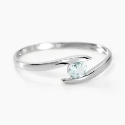 Bague Camilia Or Blanc Topaze