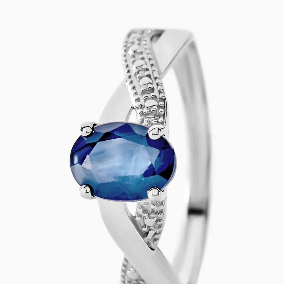 Bague Candice Or Blanc Saphir