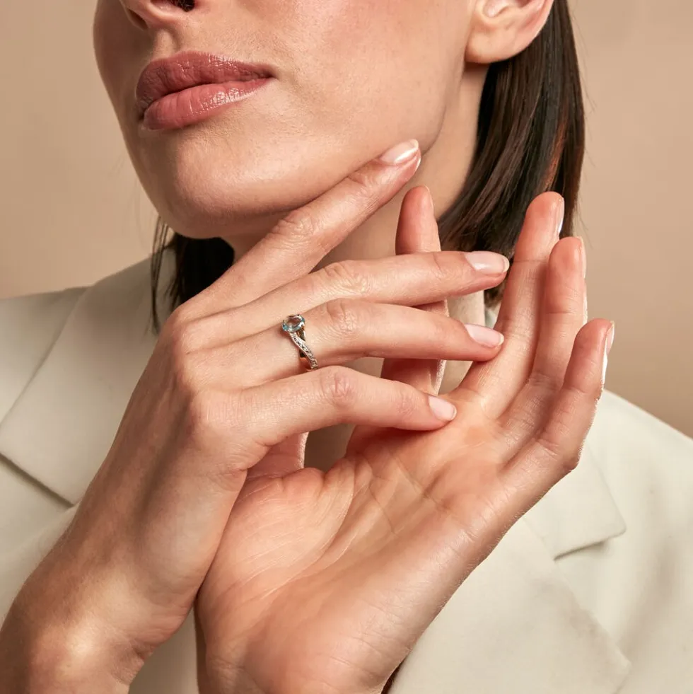 Bague Candice Or Jaune Topaze