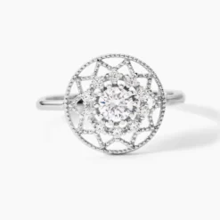 Bague Cassandria Argent Blanc Oxyde De Zirconium