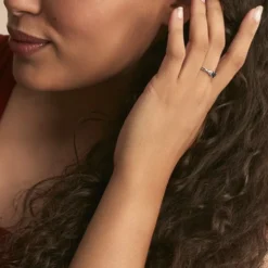 Bague Cassie Or Blanc Saphir Et Diamant