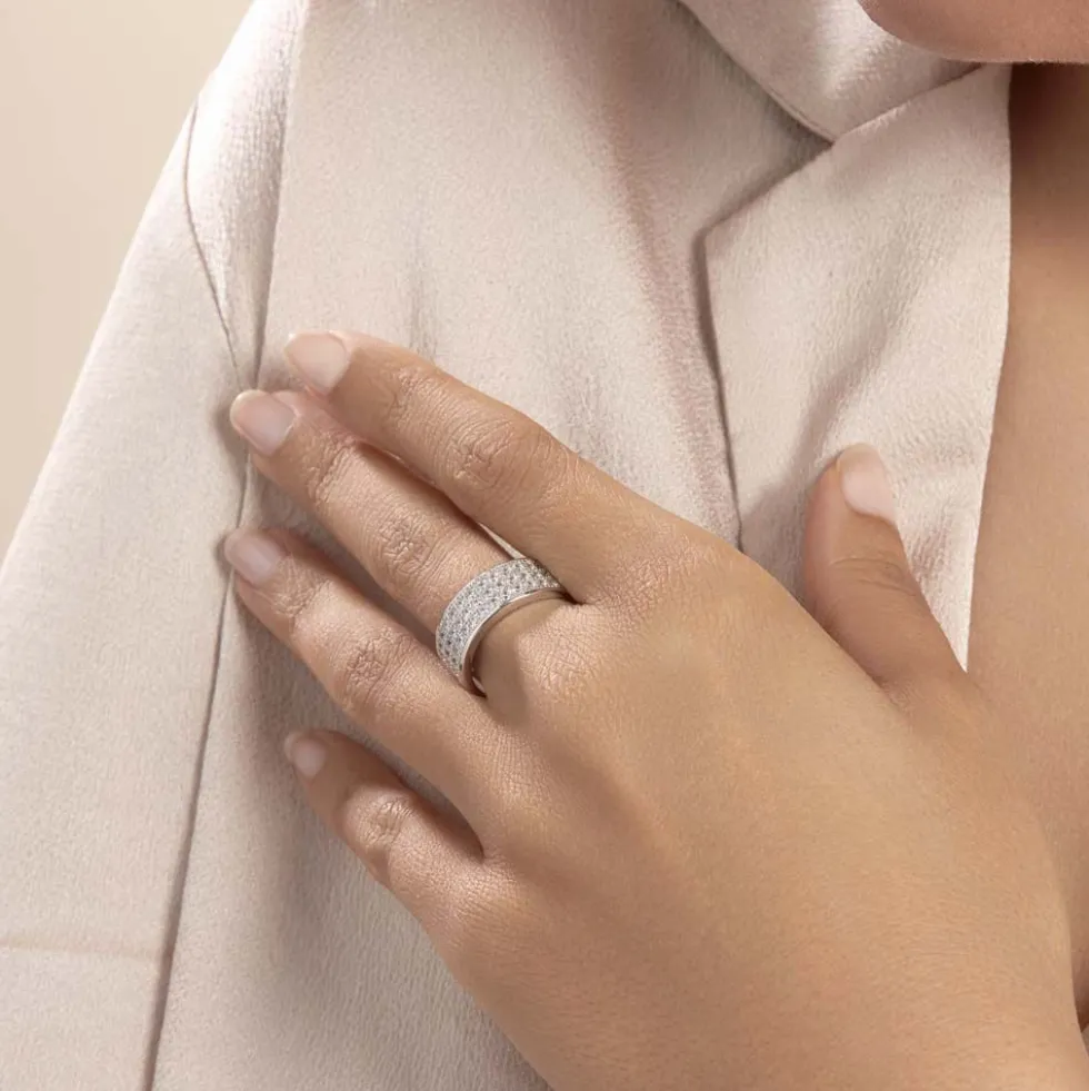 Bague Cecelia Argent Blanc Oxyde De Zirconium
