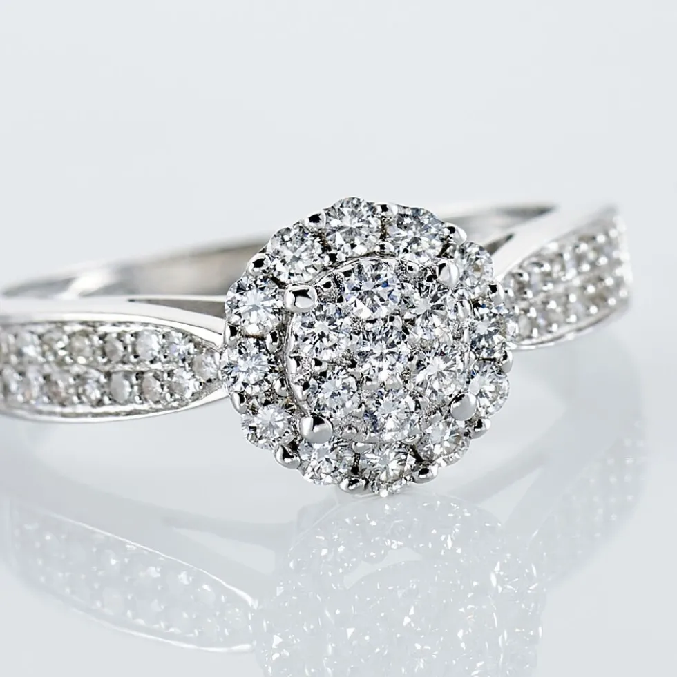 Bague Chou Or Blanc Diamant