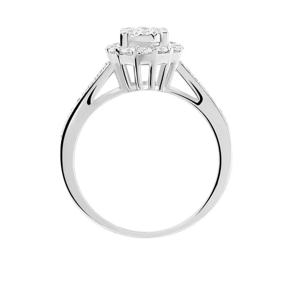 Bague Chou Or Blanc Diamant