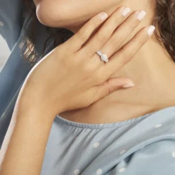 Bague Chouvia Or Blanc Diamant Synthétique