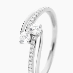 Bague Clarina Or Blanc Oxyde De Zirconium