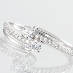Bague Clarina Or Blanc Oxyde De Zirconium