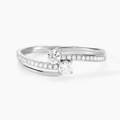 Bague Clarina Or Blanc Oxyde De Zirconium