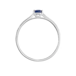 Bague Crista Or Blanc Saphir Et Diamant
