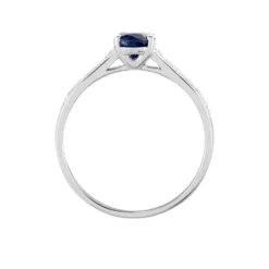 Bague Crista Or Blanc Saphir Et Diamant
