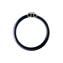 Bague Cronos Argent Blanc Céramique Oxyde