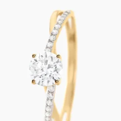 Bague Dana Or Jaune Oxyde De Zirconium