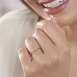 Bague De Phalange Tricia Argent Blanc