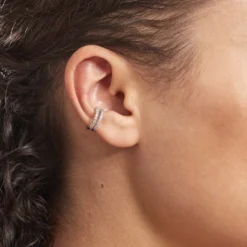 Bague D'oreille Unitaire Widar Argent Blanc Oxyde