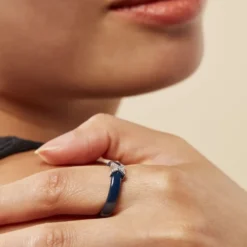 Bague Edwin Argent Blanc Céramique Oxyde