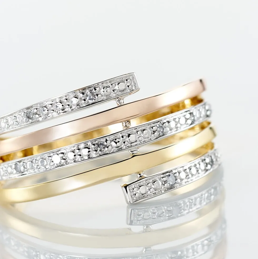 Bague Eleonore Or Tricolore Diamant