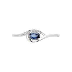 Bague Emotion Or Blanc Saphir Diamant