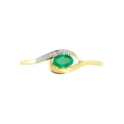 Bague Emotion Or Jaune Emeraude Diamant