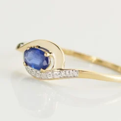 Bague Emotion Or Jaune Saphir Diamant