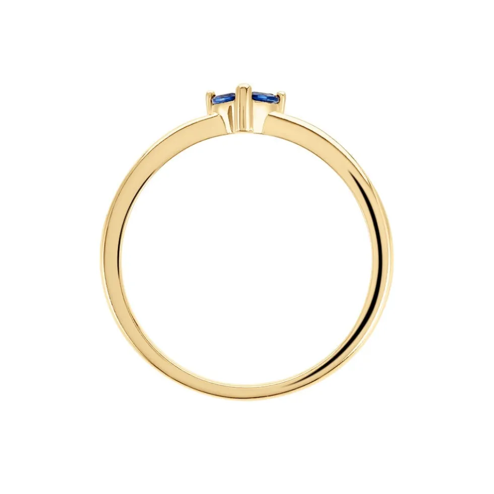 Bague Erma Plaqué Or Doré Oxyde De Zirconium