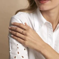 Bague Erma Plaqué Or Doré Oxyde De Zirconium