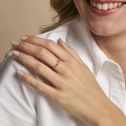 Bague Erma Plaqué Or Doré Oxyde De Zirconium