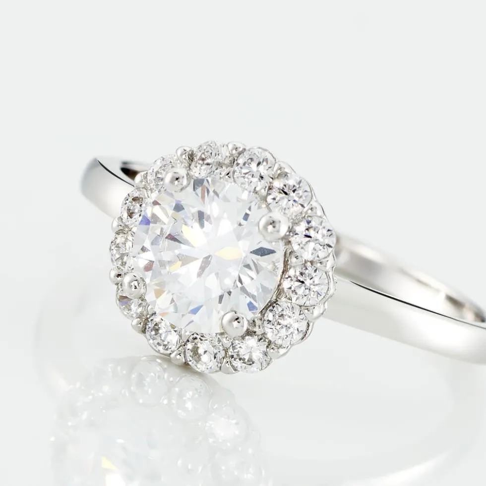 Bague Eternite Argent Blanc Oxyde De Zirconium