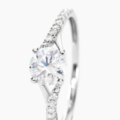 Bague Evita Or Blanc Oxyde De Zirconium