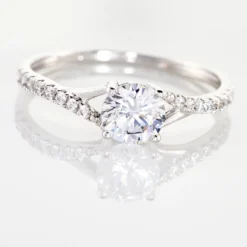 Bague Evita Or Blanc Oxyde De Zirconium