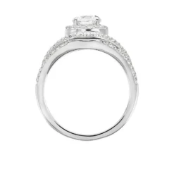 Bague Ferne Argent Blanc Oxyde De Zirconium