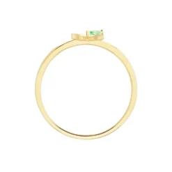 Bague Flower Power Or Jaune Emeraude Diamant