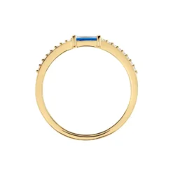 Bague Gamboa Plaqué Or Jaune Verre Oxyde De Zirconium